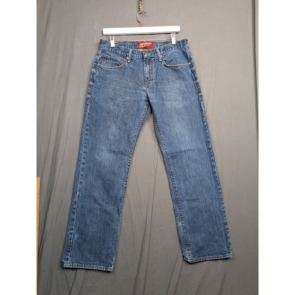 Arizona Jeans Men 32x30 Relaxed Straight Blue Denim Pants